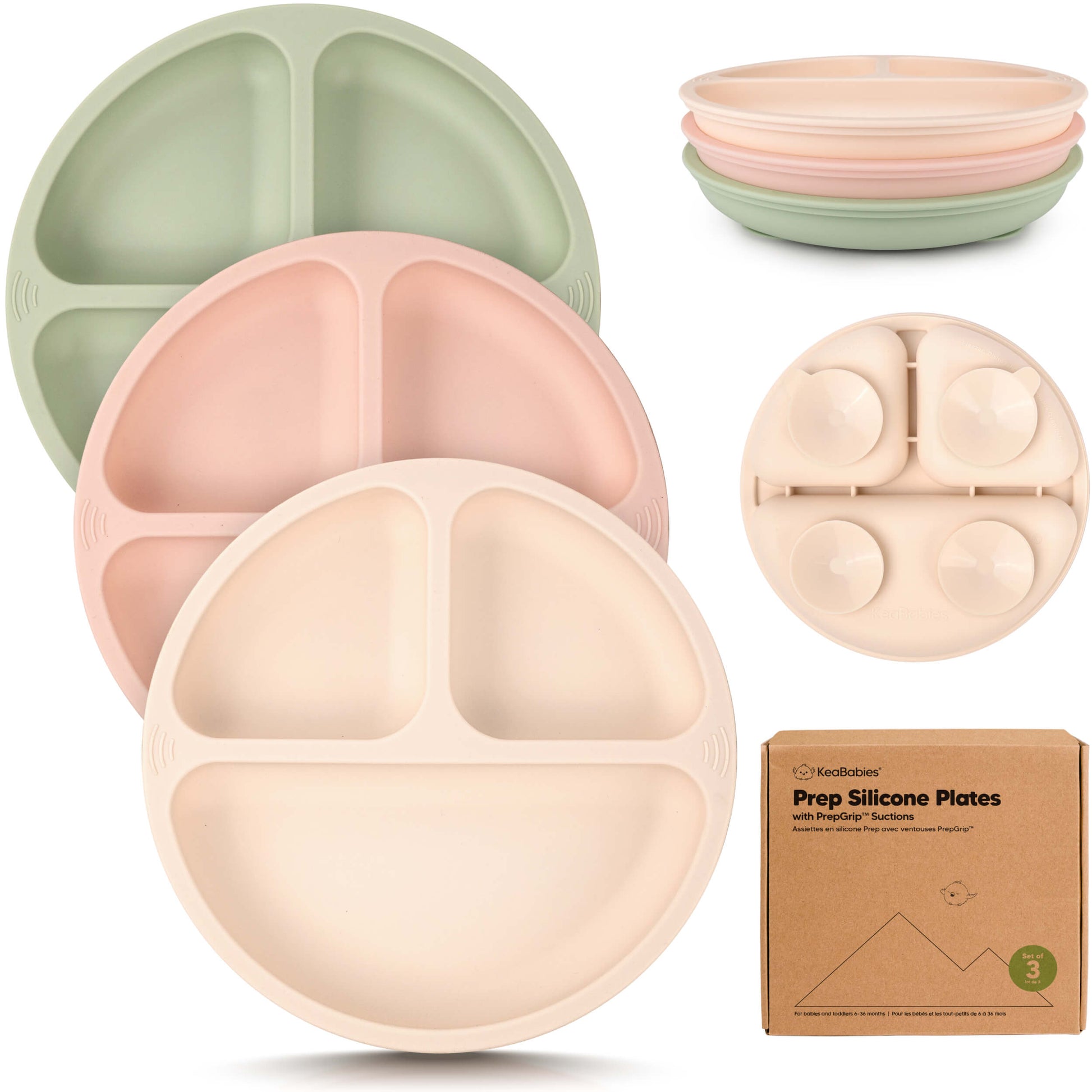 3-Pack Prep Silicone Suction Plates 27979332255930