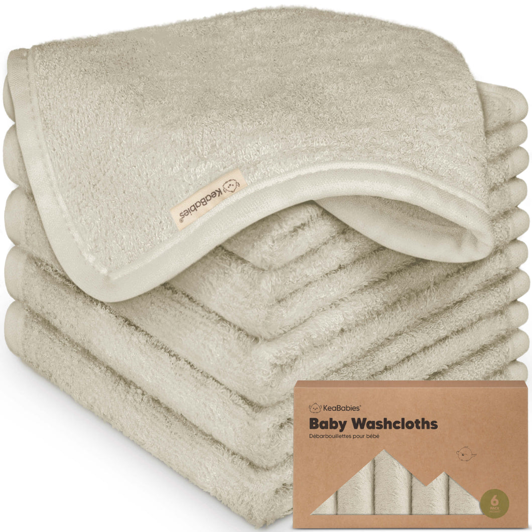 Deluxe Baby Washcloths (Stone)