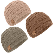 Load image into Gallery viewer, 3-Pack Warmzy Baby Beanies (Dune, M)
