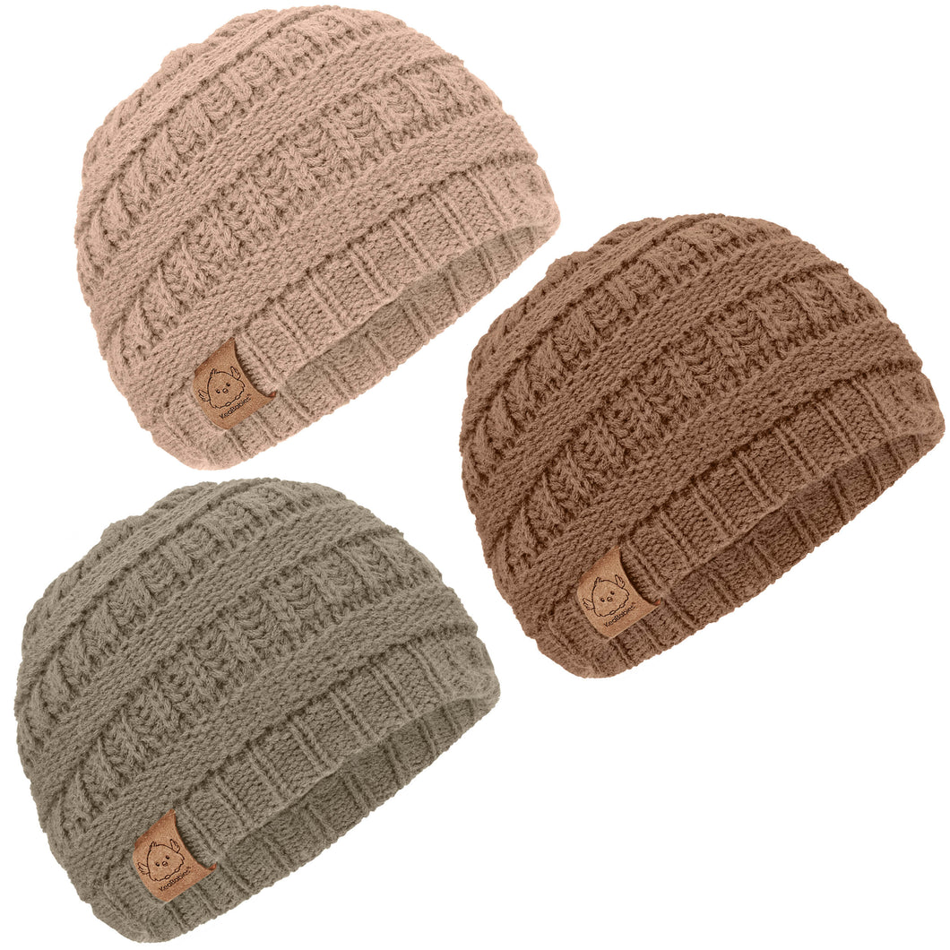 3-Pack Warmzy Baby Beanies (Dune, M)