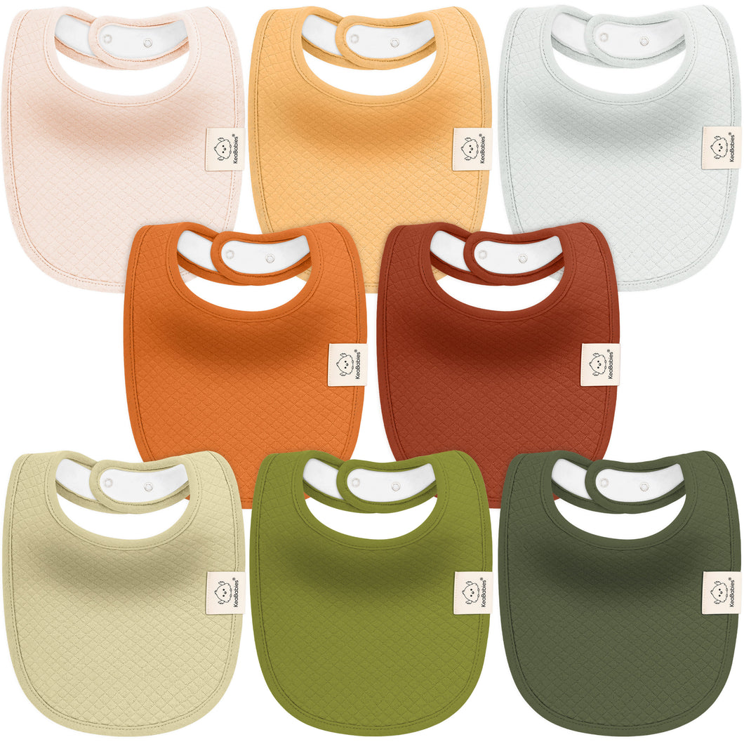 8-Pack Urban Quin Drool Bibs (Sahara)