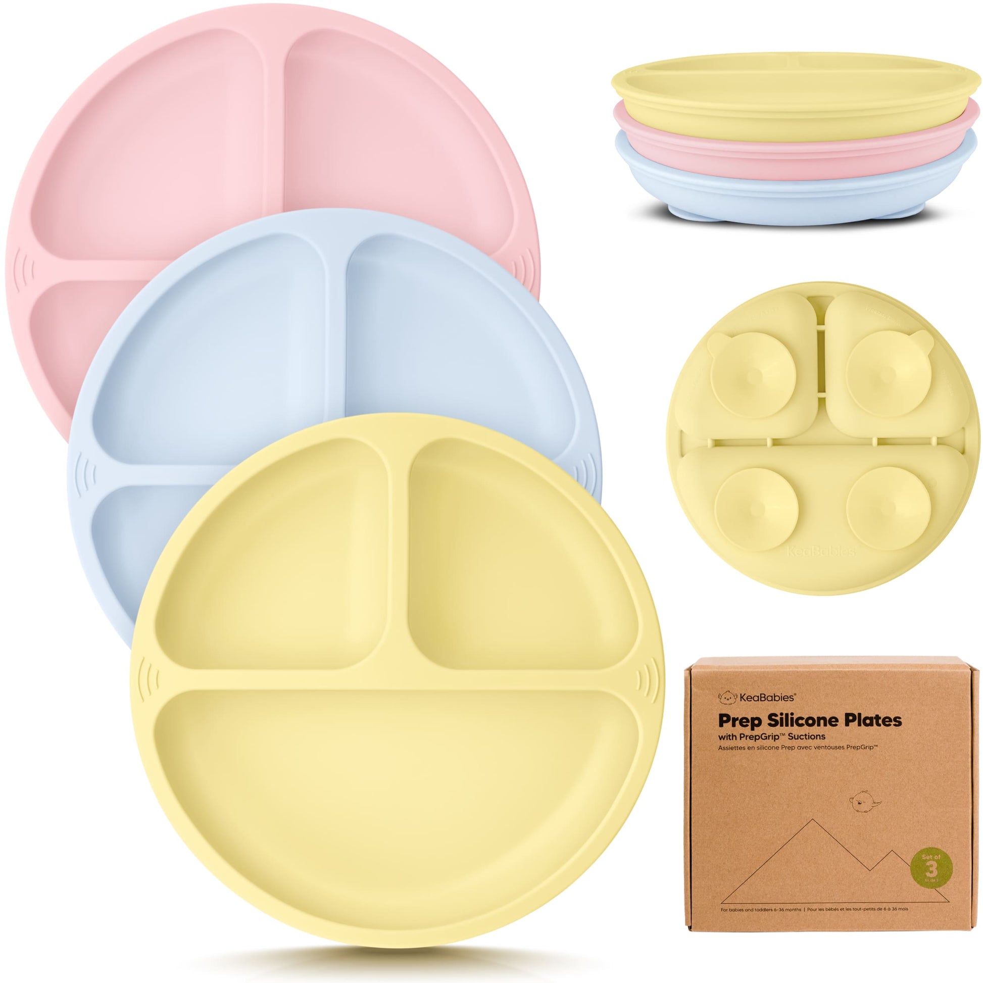 3-Pack Prep Silicone Suction Plates 28111561851066