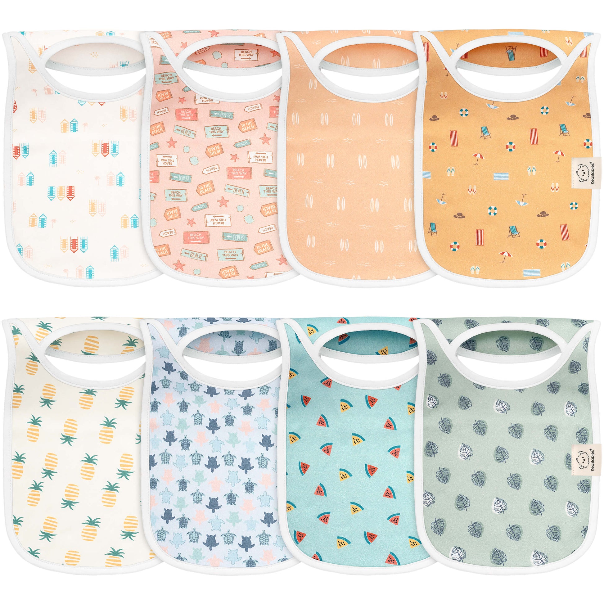 8-Pack Hallo Drool Bibs 27891292537018