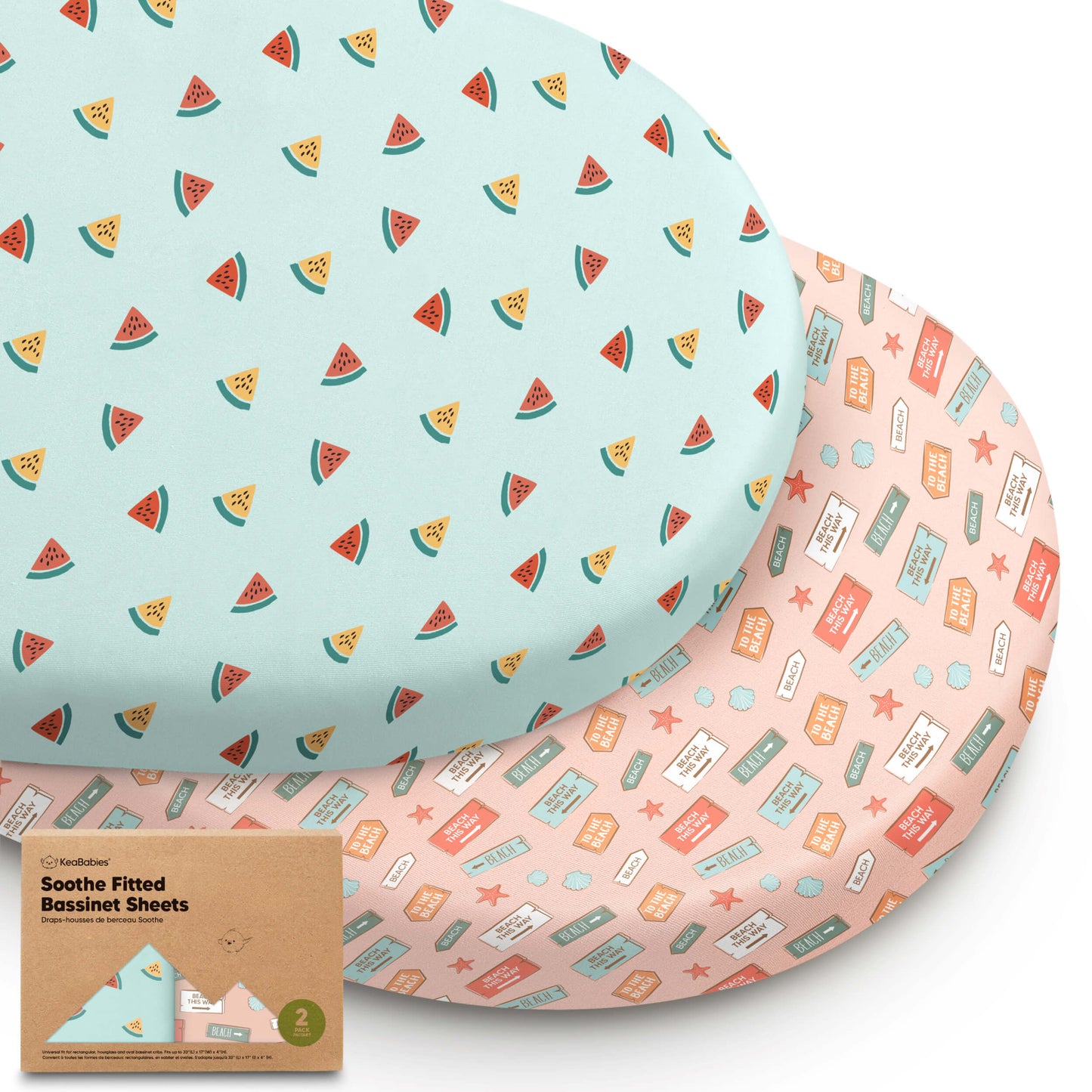 2-Pack Soothe Fitted Bassinet Sheets 28218038583482