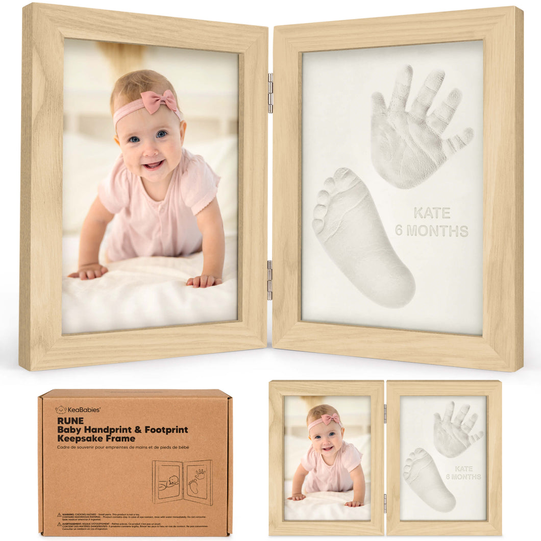 Rune Hand & Footprint Keepsake Frame (Ash Wood)