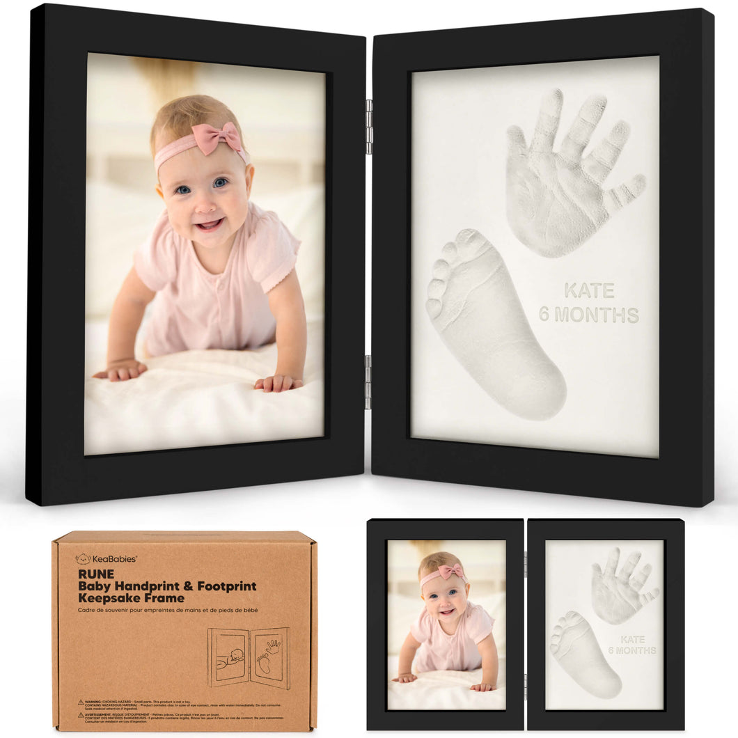 Rune Hand & Footprint Keepsake Frame (Onyx Black)