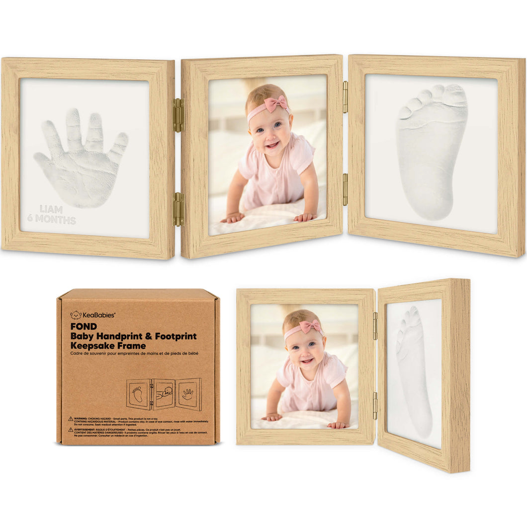 Fond Hand & Footprint Keepsake Frame (Ash Wood)