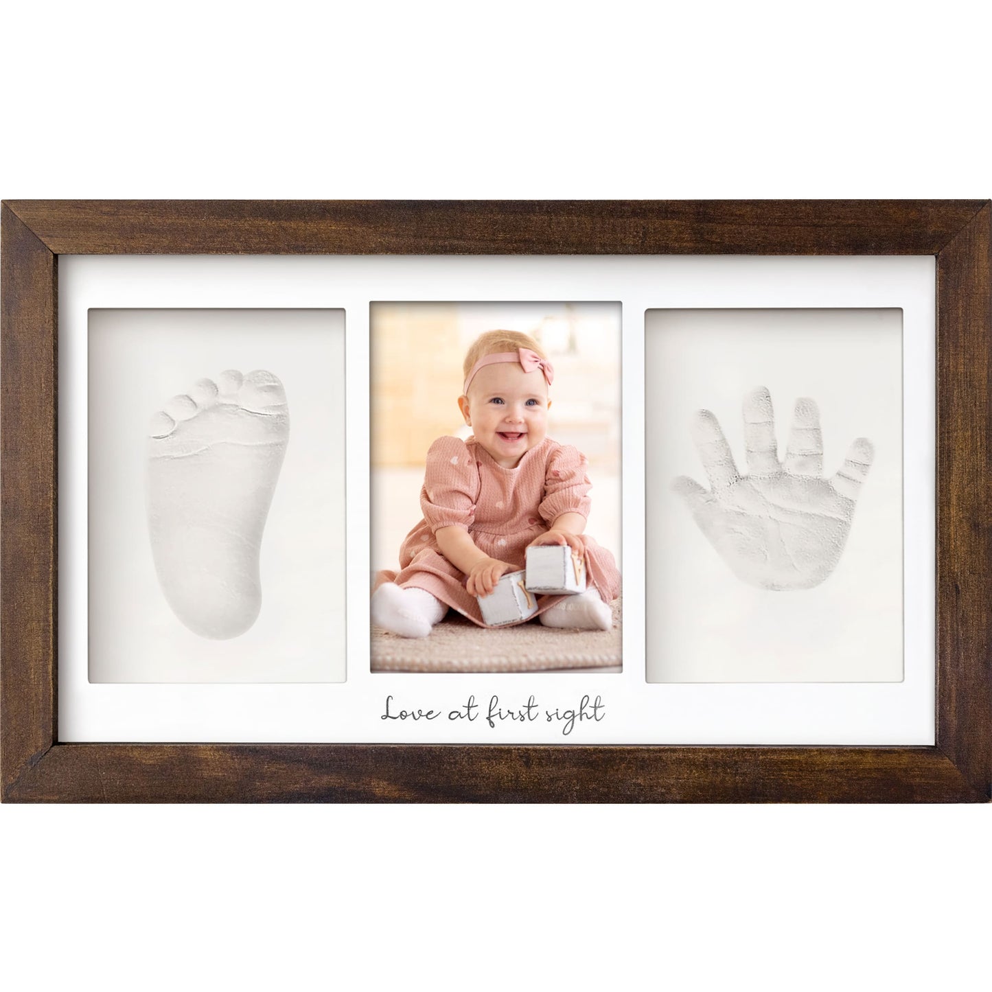 Baby Handprint & Footprint Keepsake Duo Frame 28237657211066