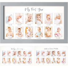 Load image into Gallery viewer, Nova Baby&#39;s First Year Picture Frame (Cloud Gray)
