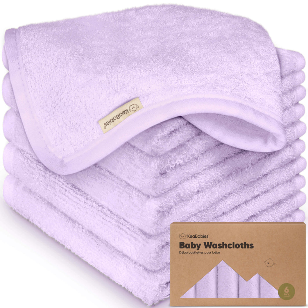 Deluxe Baby Washcloths (Soft Lilac)