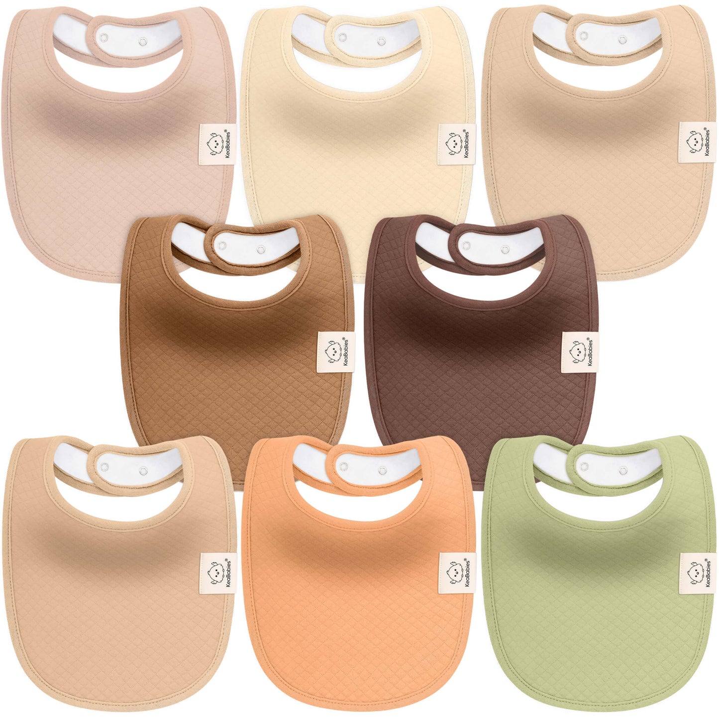 8-Pack Urban Quin Drool Bibs 28274495619258