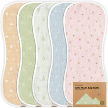 Load image into Gallery viewer, Softe Muslin Baby Burp Cloth (Wild Bloom)
