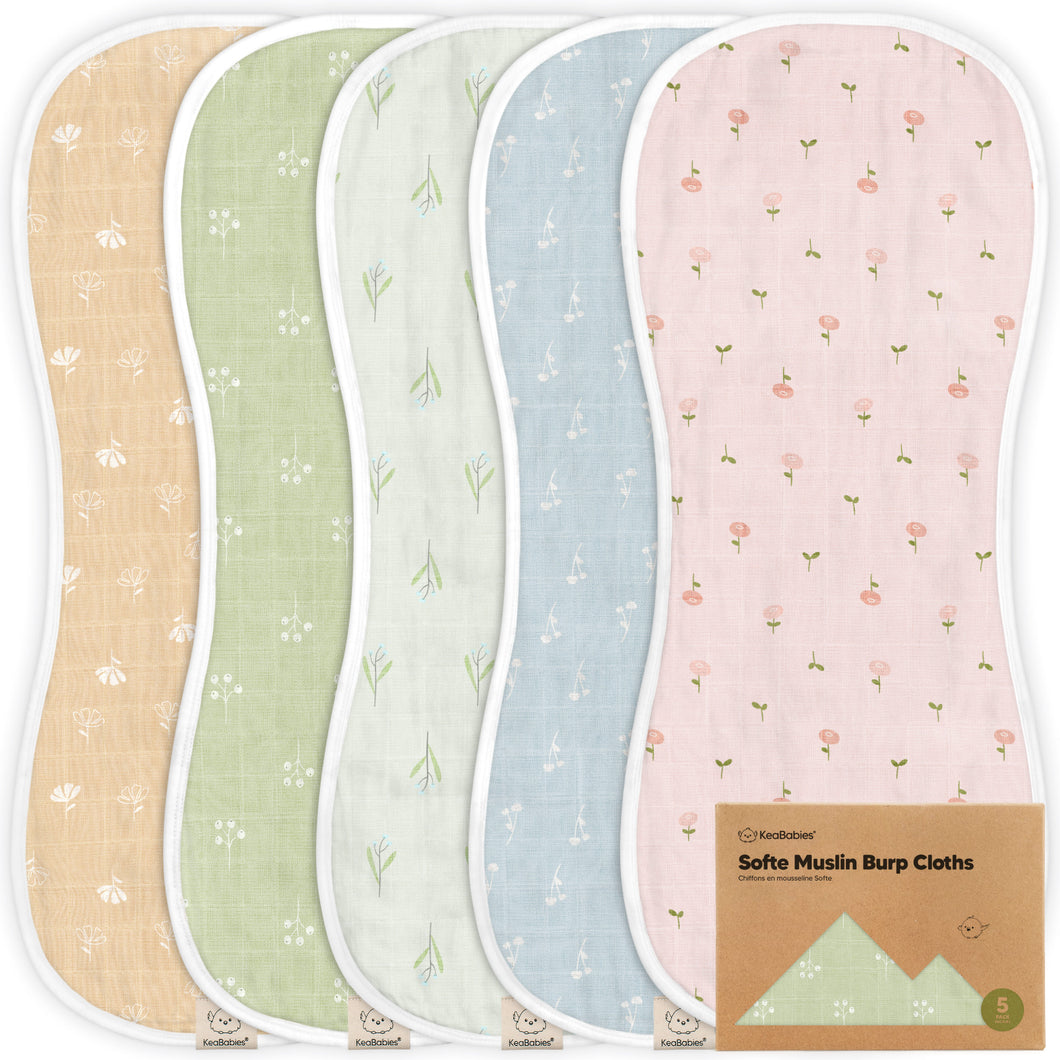 Softe Muslin Baby Burp Cloth (Wild Bloom)