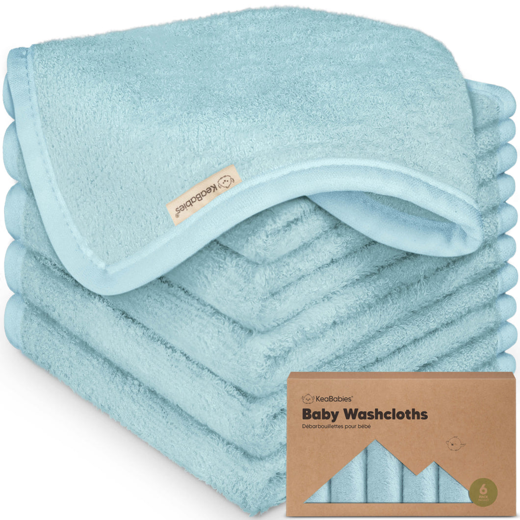 Deluxe Baby Washcloths (Sky)