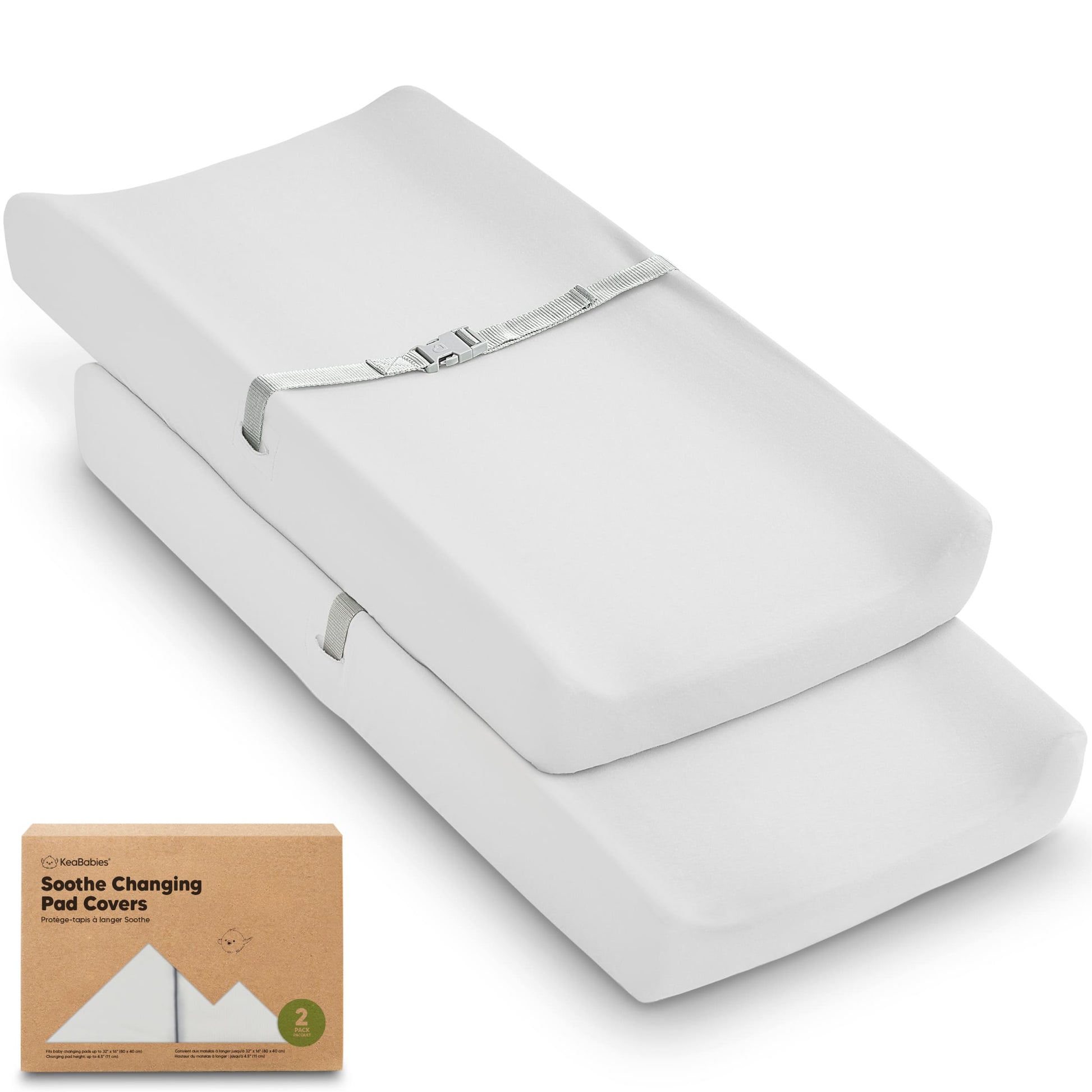 KeaBabies 2-Pack Soothe Changing Pad Covers in Elly