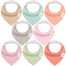 Load image into Gallery viewer, 8-Pack Quin Bandana Bibs (Muted Pastel)
