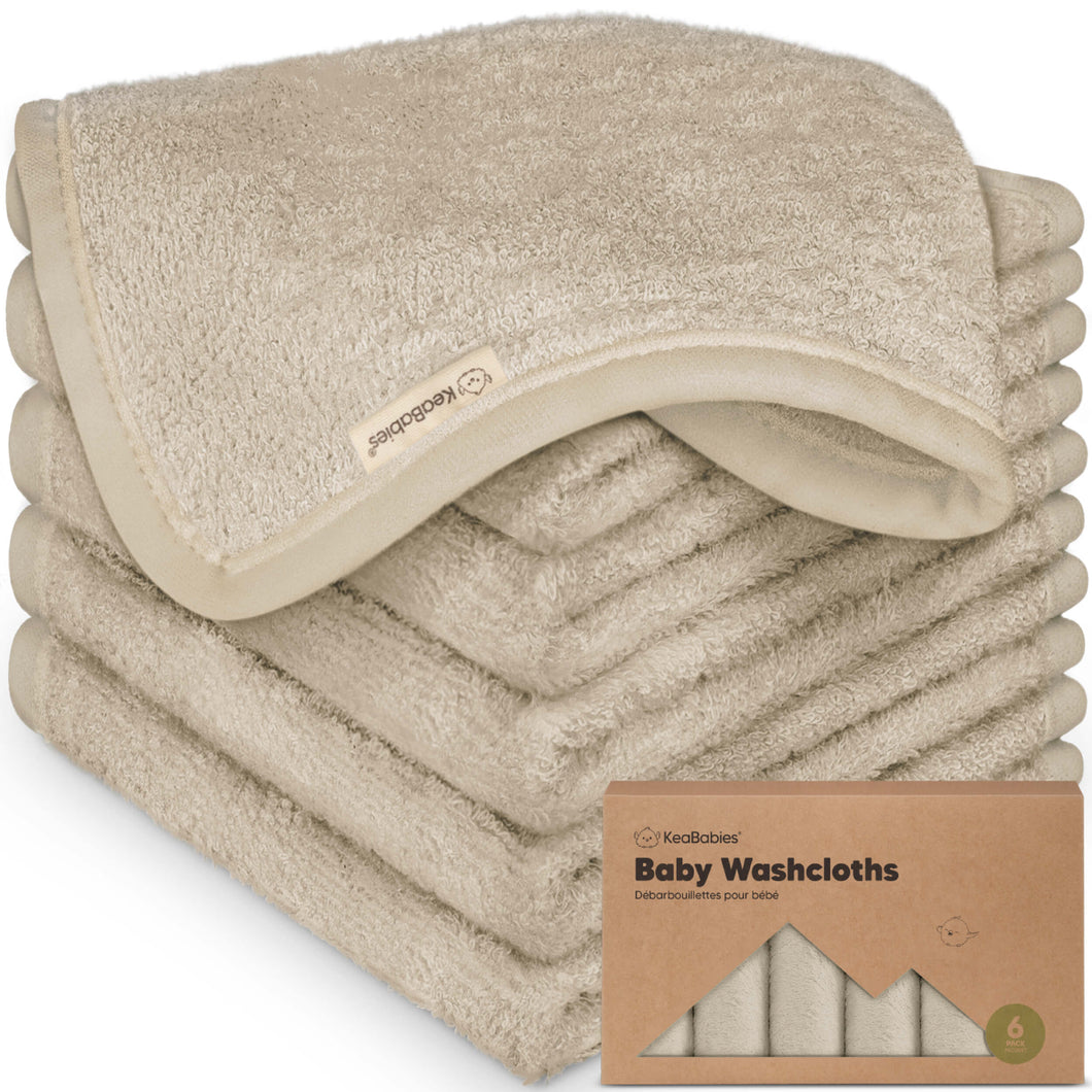 Deluxe Baby Washcloths (Earth Brown)