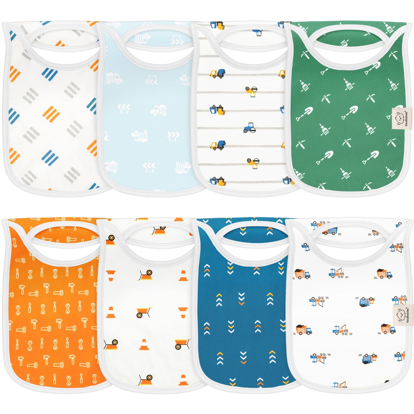 8-Pack Hallo Drool Bibs 28265605824698