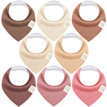 Load image into Gallery viewer, 8-Pack Quin Bandana Bibs (Rosewood)

