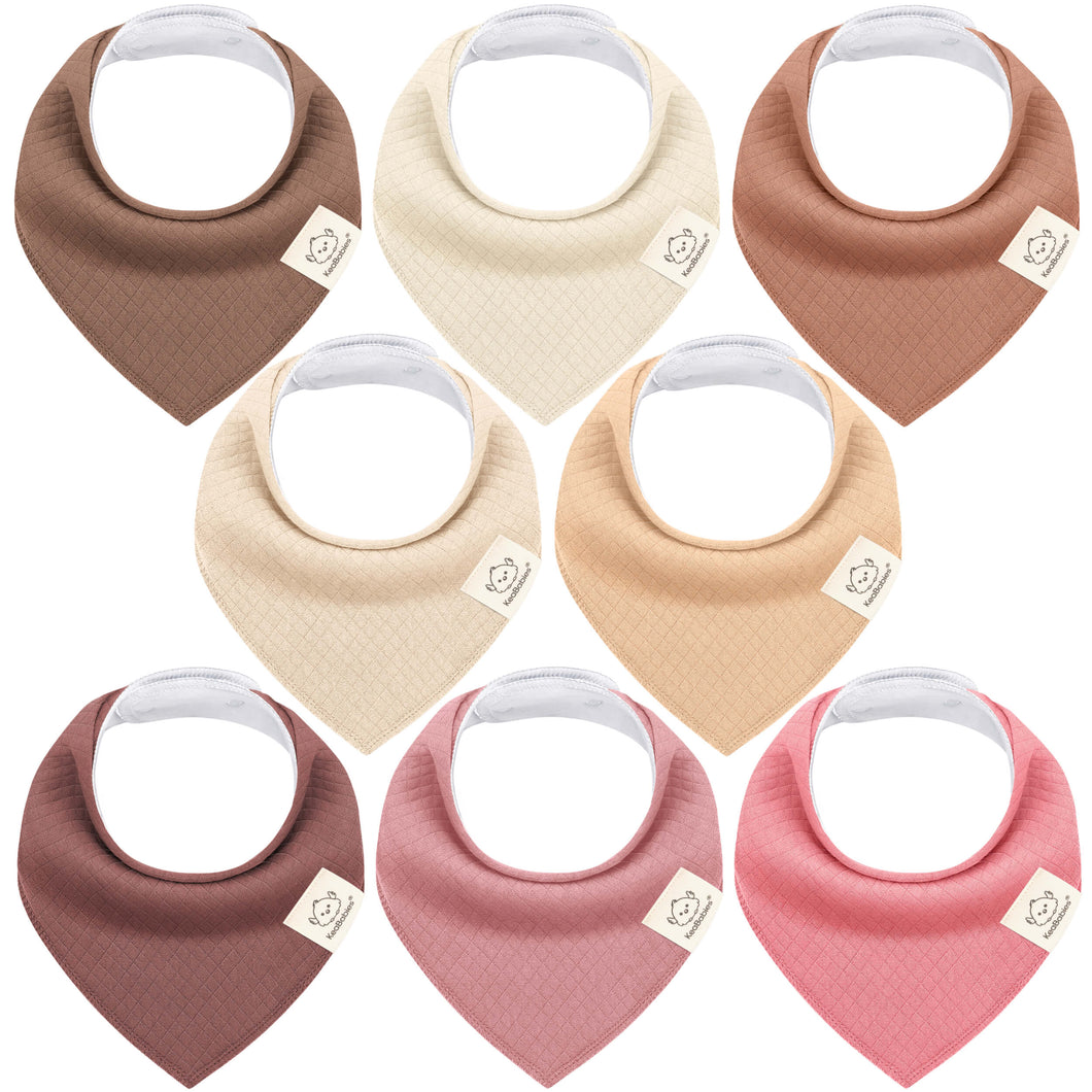 8-Pack Quin Bandana Bibs (Rosewood)