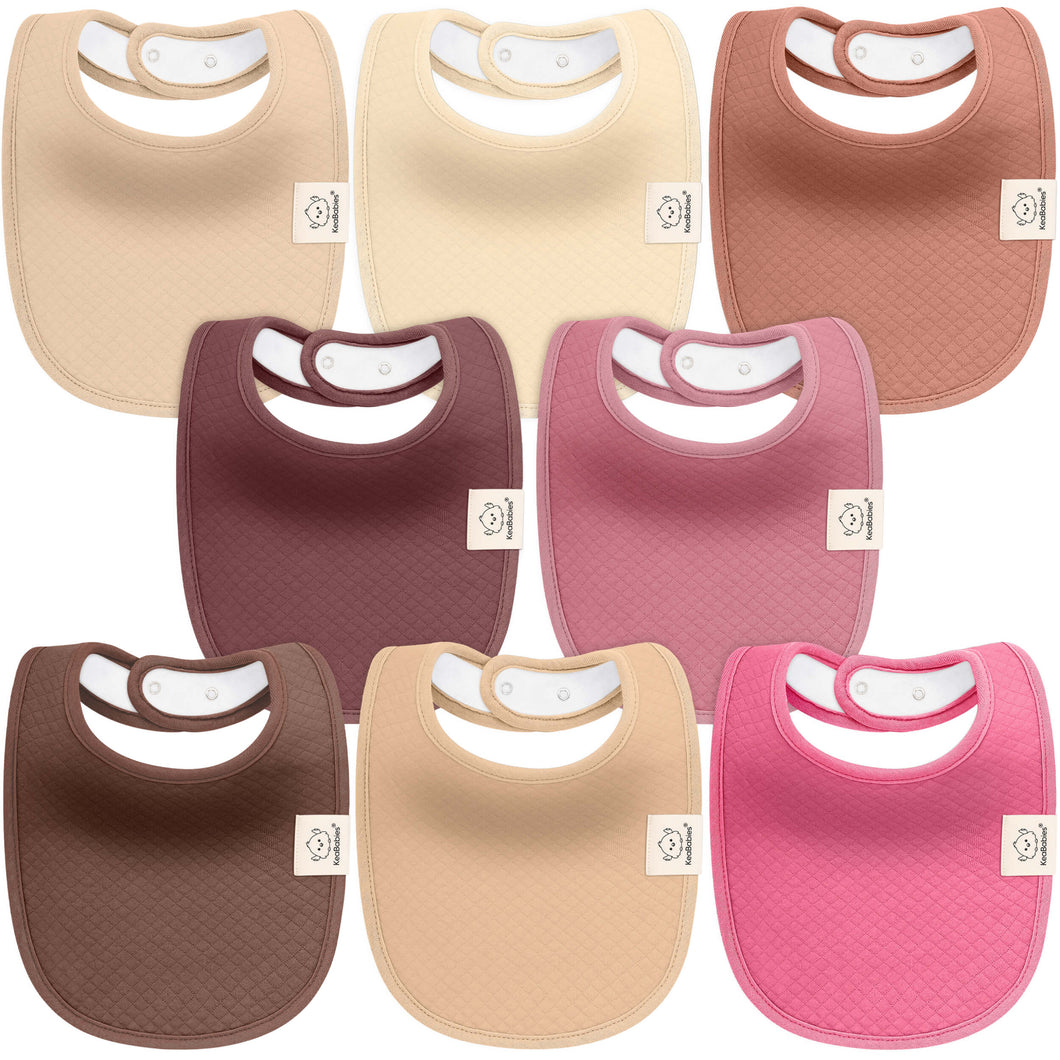 8-Pack Urban Quin Drool Bibs (Rosewood)