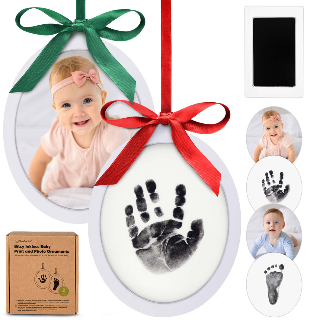 Bitsy Inkless Baby Print and Photo Ornaments (Mist Blue)