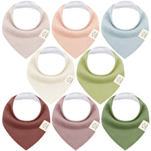 Load image into Gallery viewer, 8-Pack Quin Bandana Bibs
