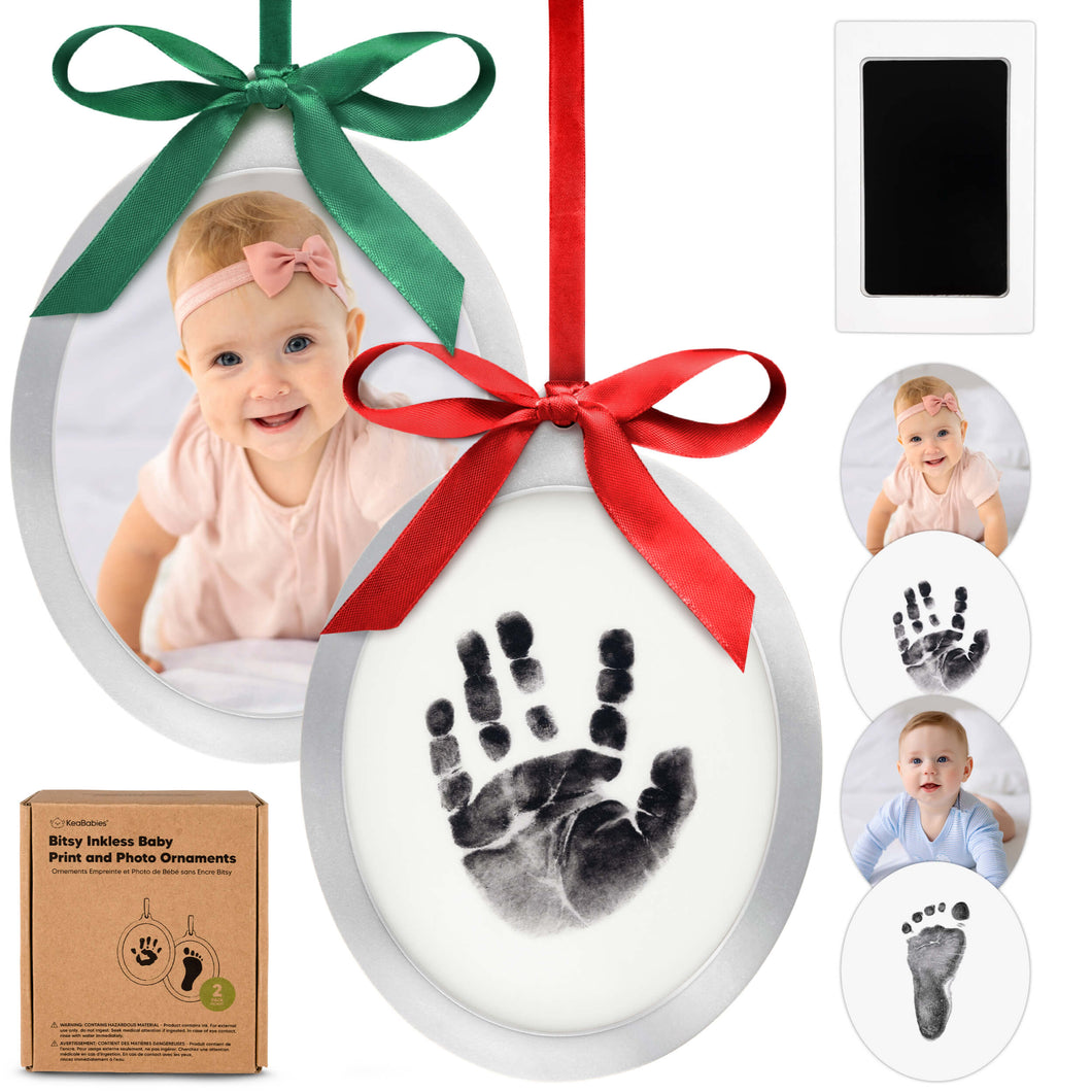 Bitsy Inkless Baby Print and Photo Ornaments (Silver)