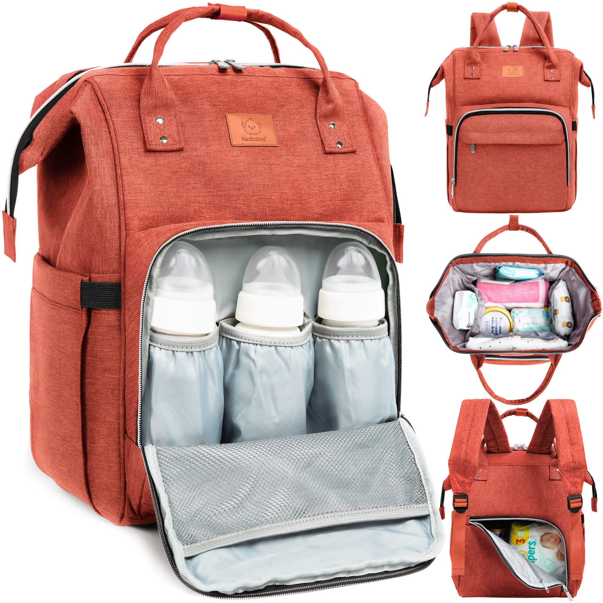 baby diaper backpack leather Harvey- Pump + work bag Designed to look like an everyday backpack first and a parent bag second Leather Diaper Backpacks Parker