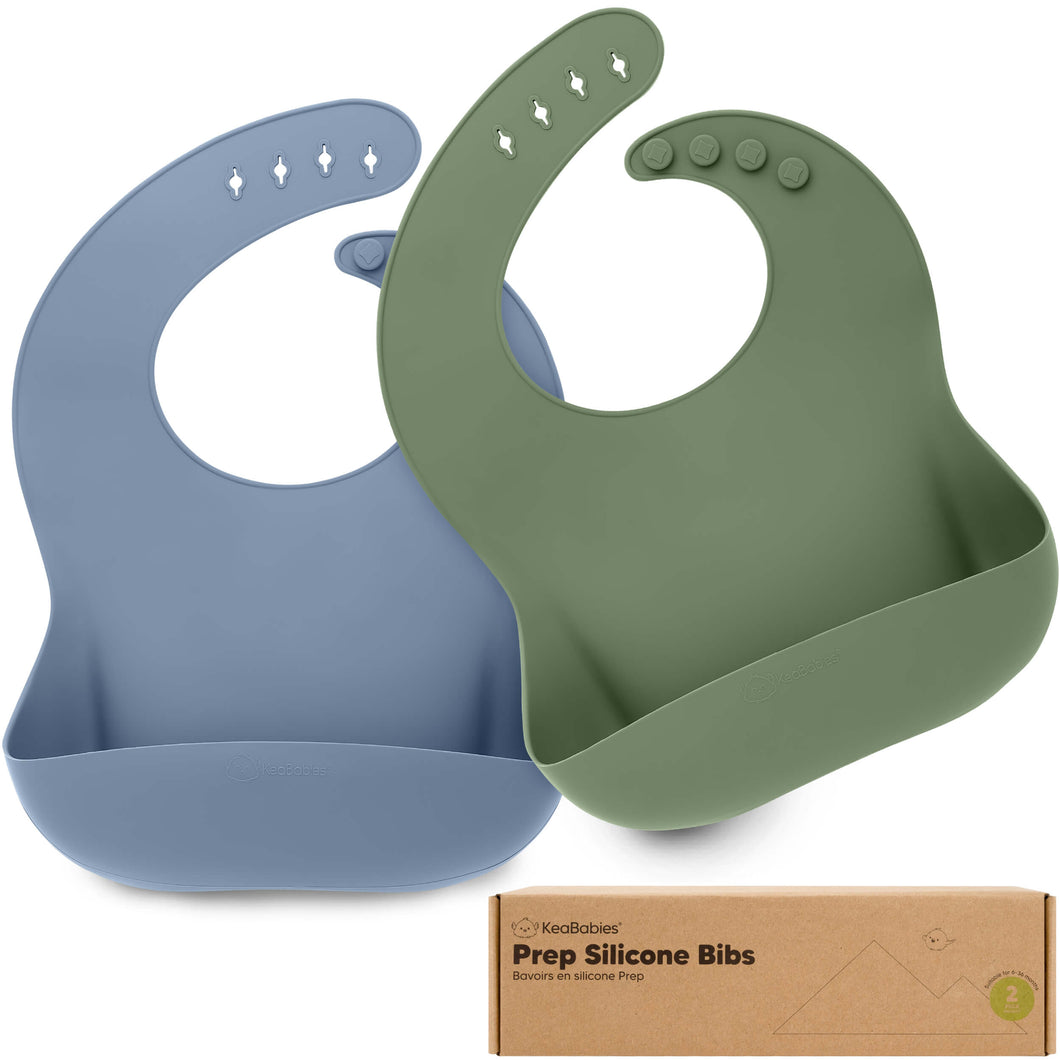 2-Pack Prep Silicone Bibs