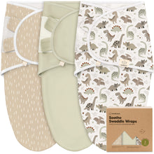 Load image into Gallery viewer, 3-Pack Soothe Swaddle Wraps (Dino Ridge)
