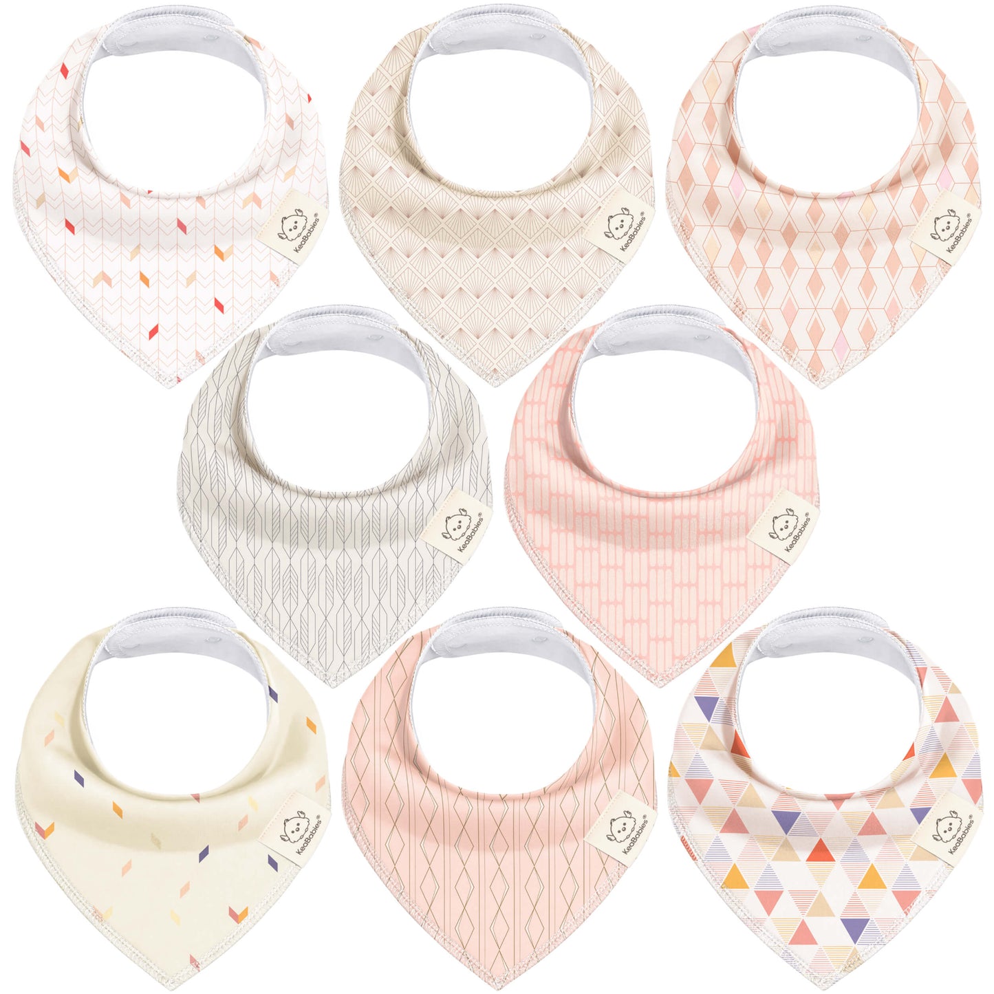 8-Pack Organic Bandana Bibs (Girl) 28413261381818