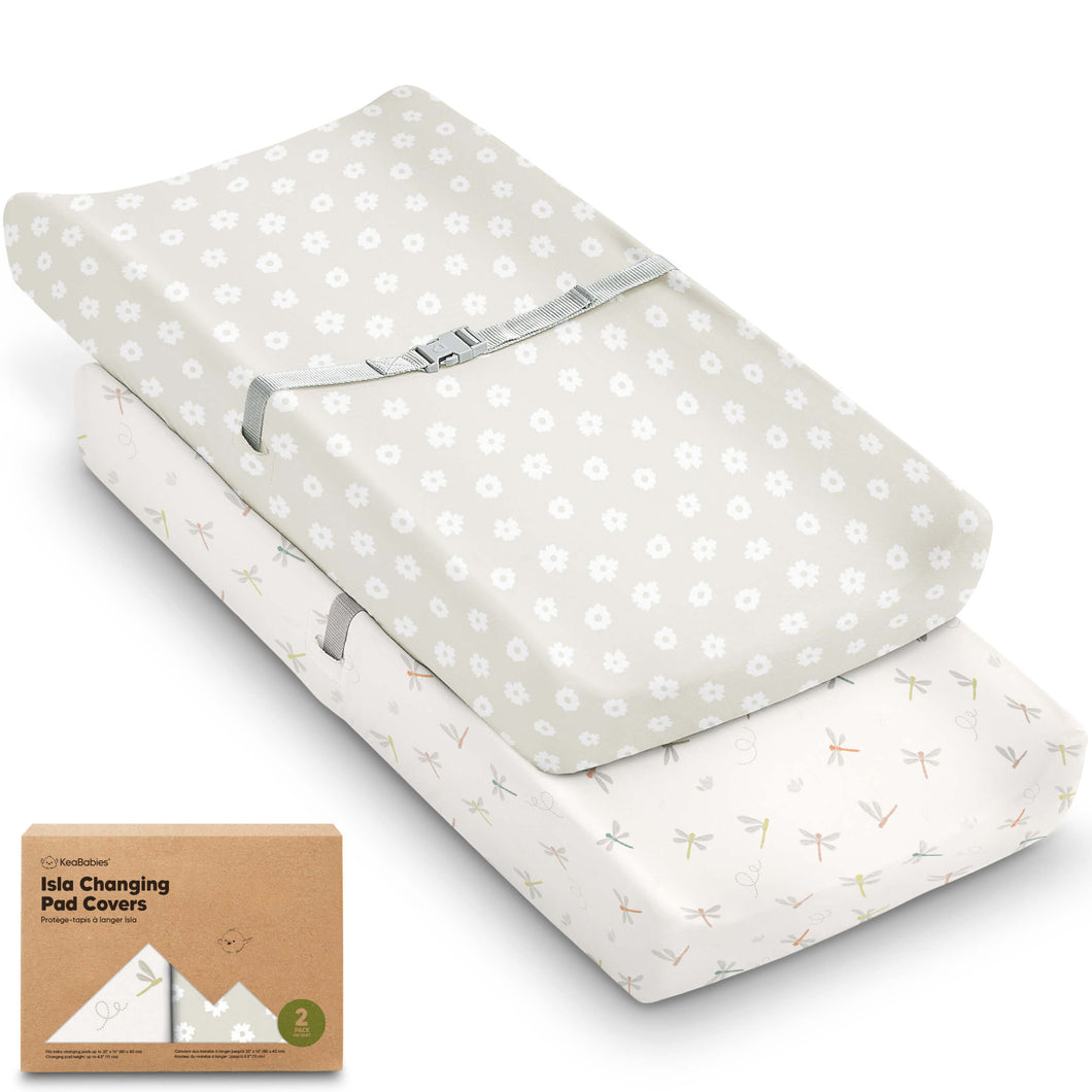 2-Pack Isla Changing Pad Covers (Meadow)