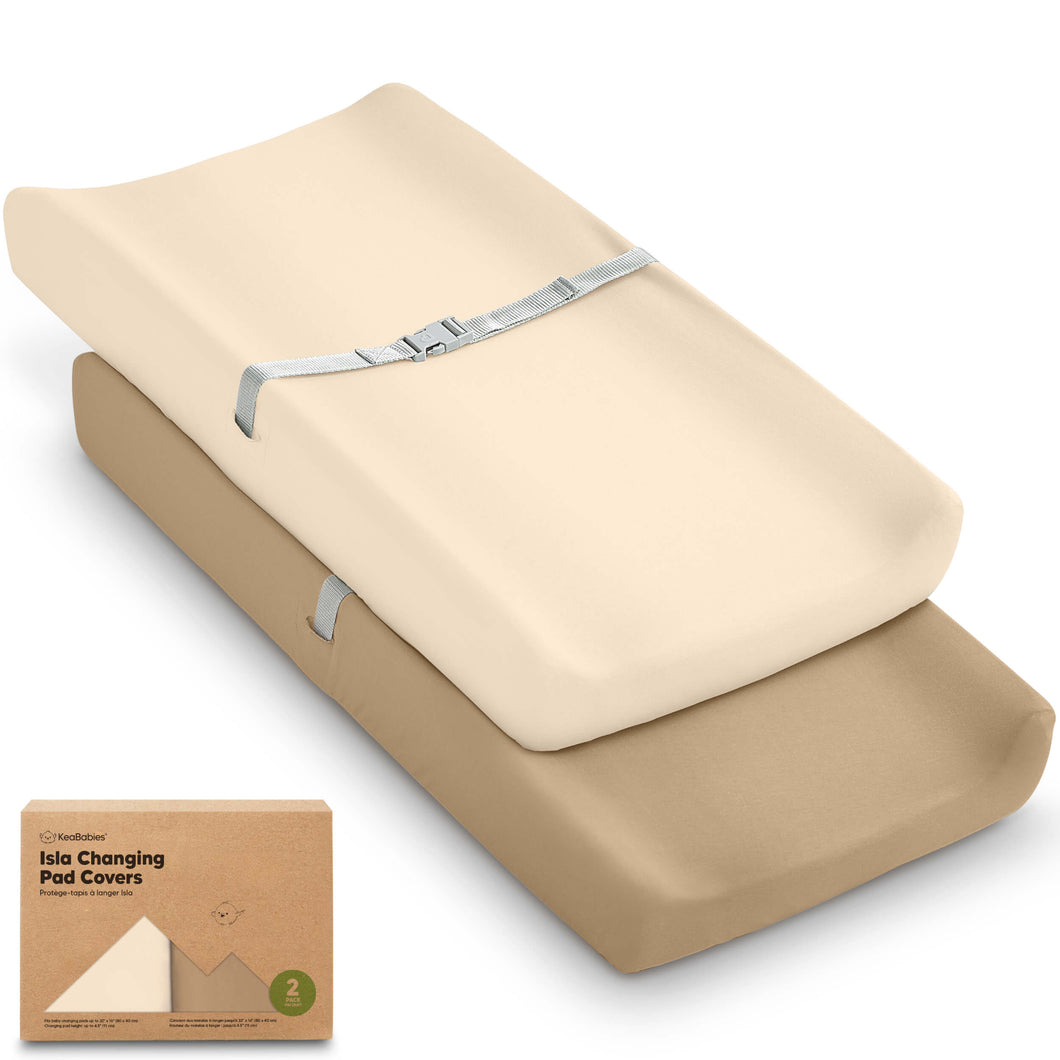 2-Pack Isla Changing Pad Covers (Pecan)