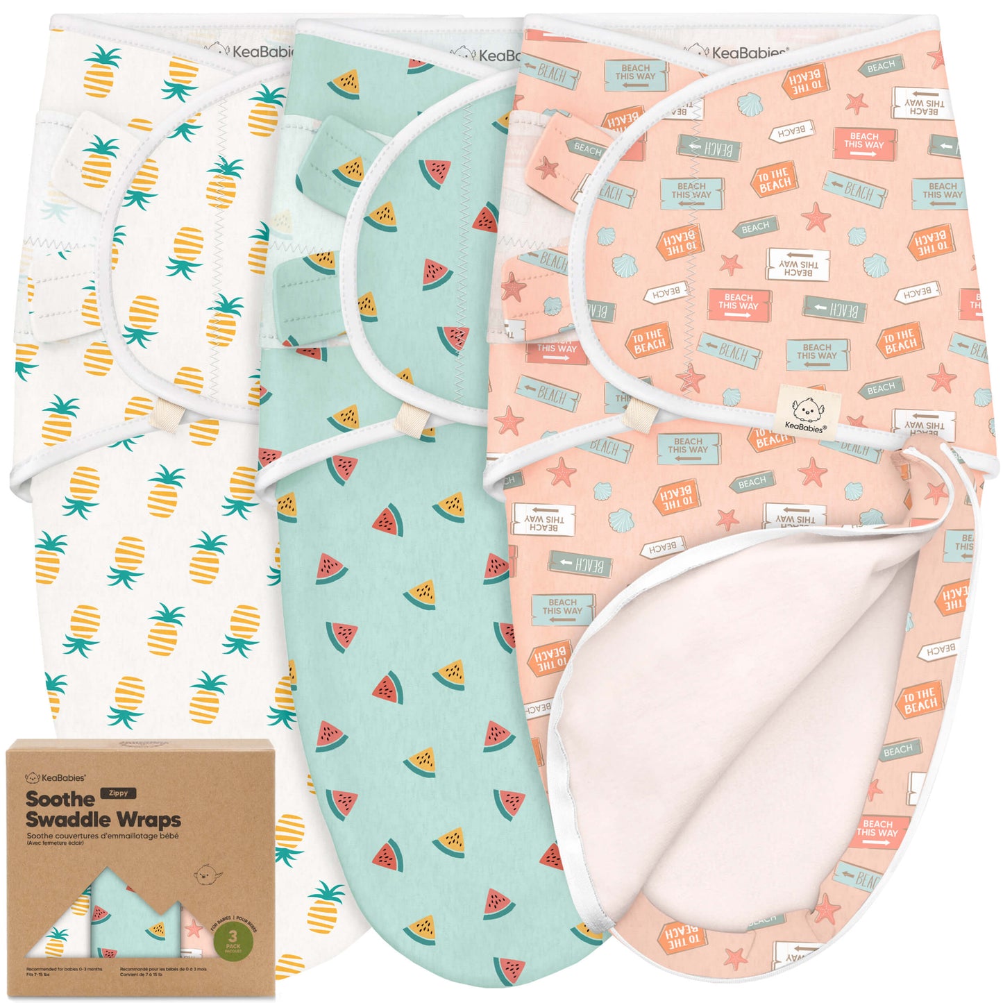 3-Pack Soothe Zippy Swaddle Wrap 28385752907962
