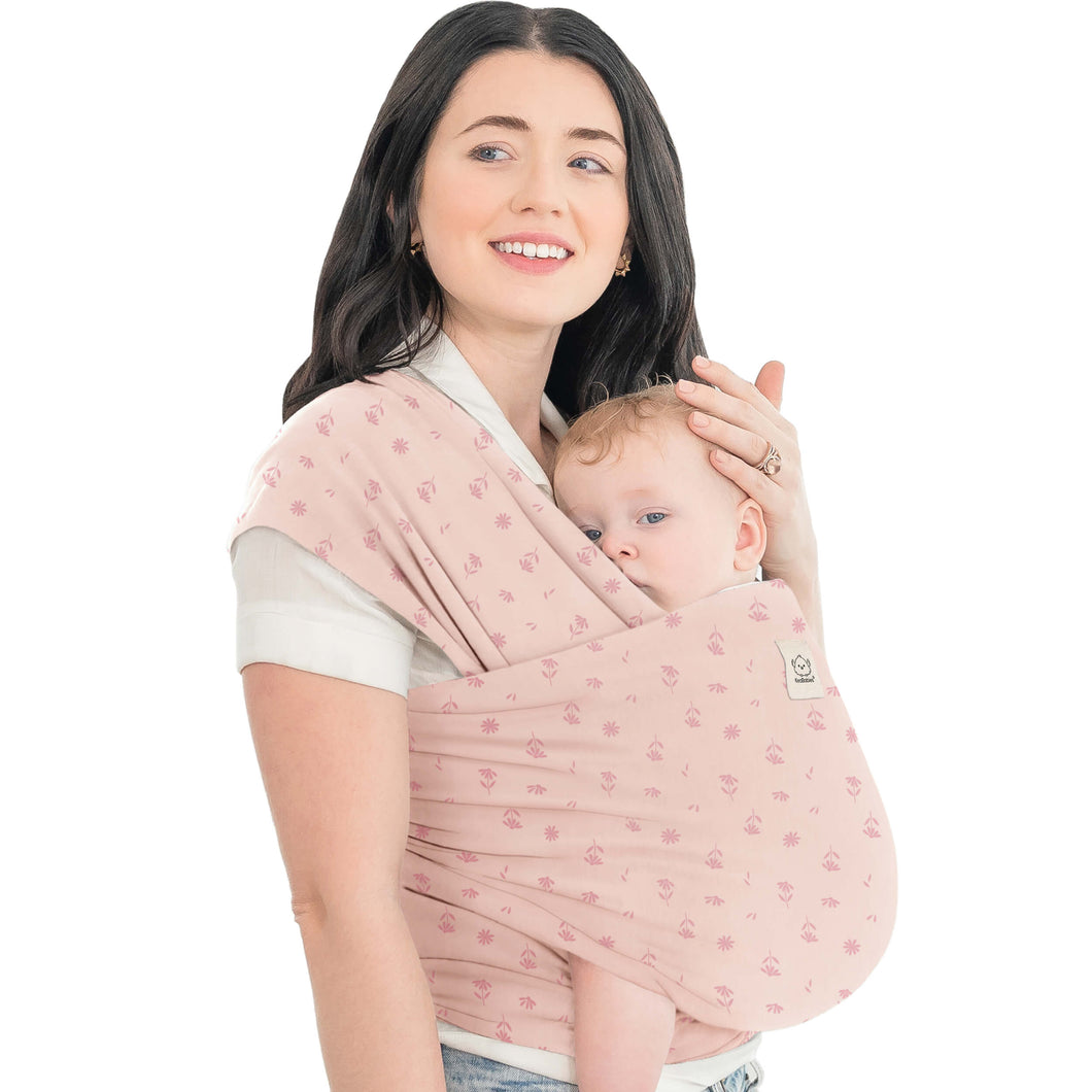 KeaBabies Original Wrap Carrier (Pink Daisies)