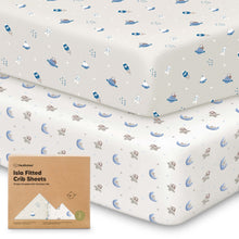 Load image into Gallery viewer, Isla Fitted Crib Sheets (Cosmo)
