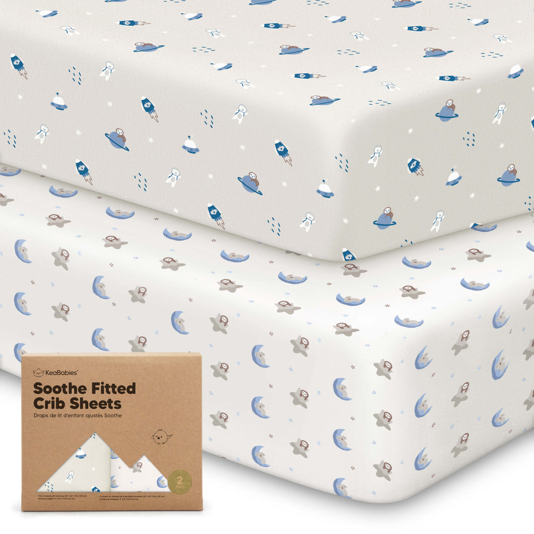 Soothe Fitted Crib Sheet (Cosmo)