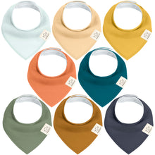 Load image into Gallery viewer, 8-Pack Organic Bandana Bibs (Eclipse)
