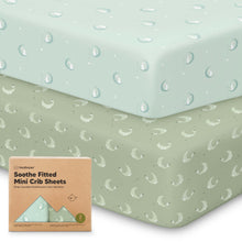 Load image into Gallery viewer, Soothe Fitted Mini Crib Sheet
