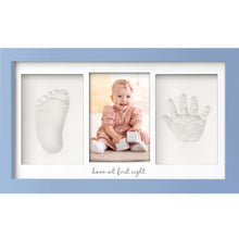 Load image into Gallery viewer, Baby Handprint &amp; Footprint Keepsake Duo Frame (Cornflower)
