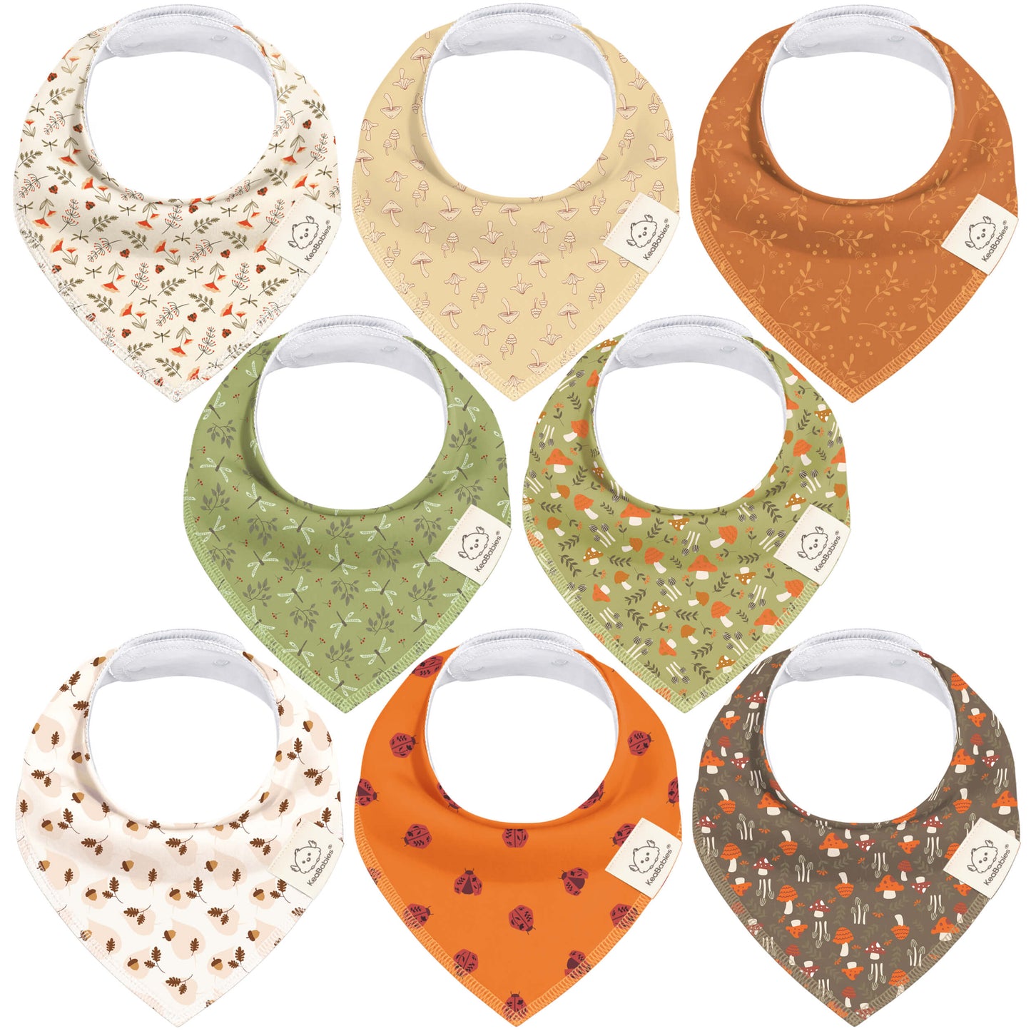 8-Pack Organic Bandana Bibs (Girl) 28737494745274