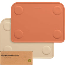 Load image into Gallery viewer, 2-Pack Prep Silicone Placemats (Terracotta)
