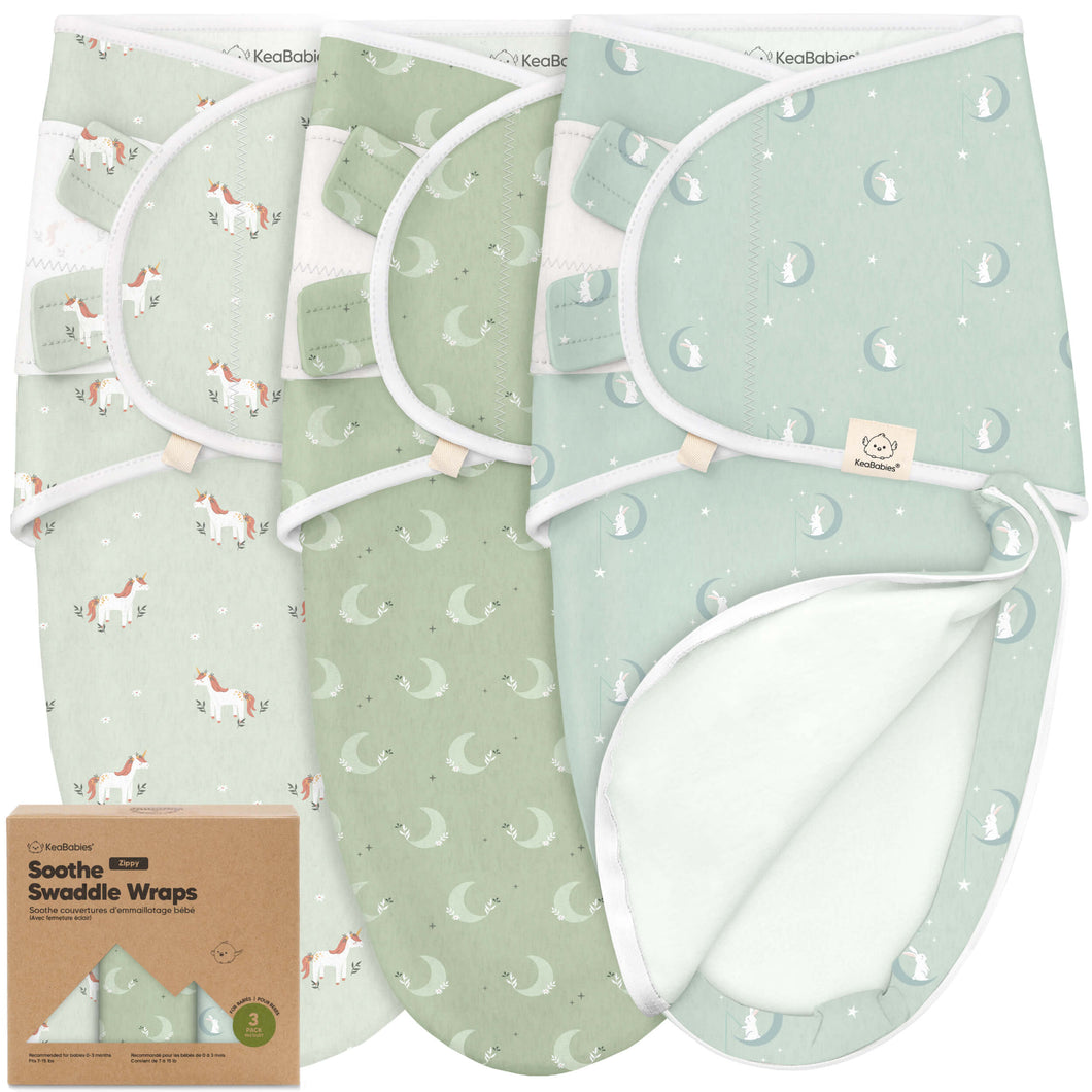 3-Pack Soothe Zippy Swaddle Wrap (Lunaris)