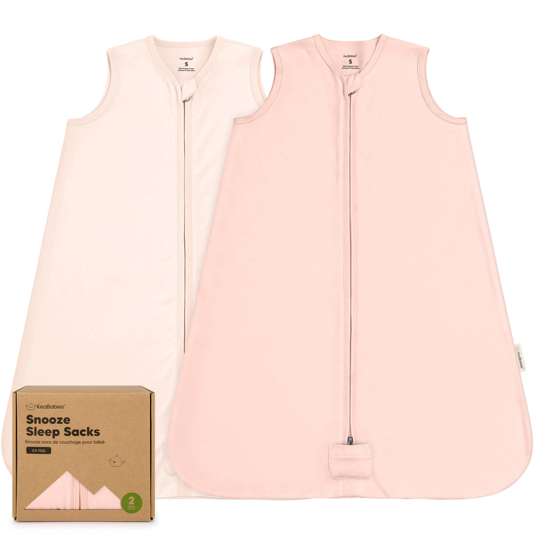 2-Pack Snooze Sleep Sacks (Mist Rose)