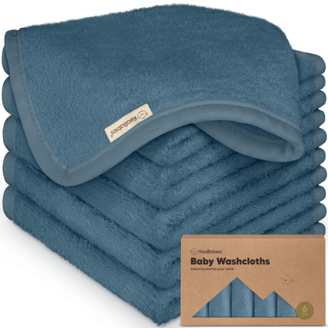 Deluxe Baby Washcloths (Navy Blue)