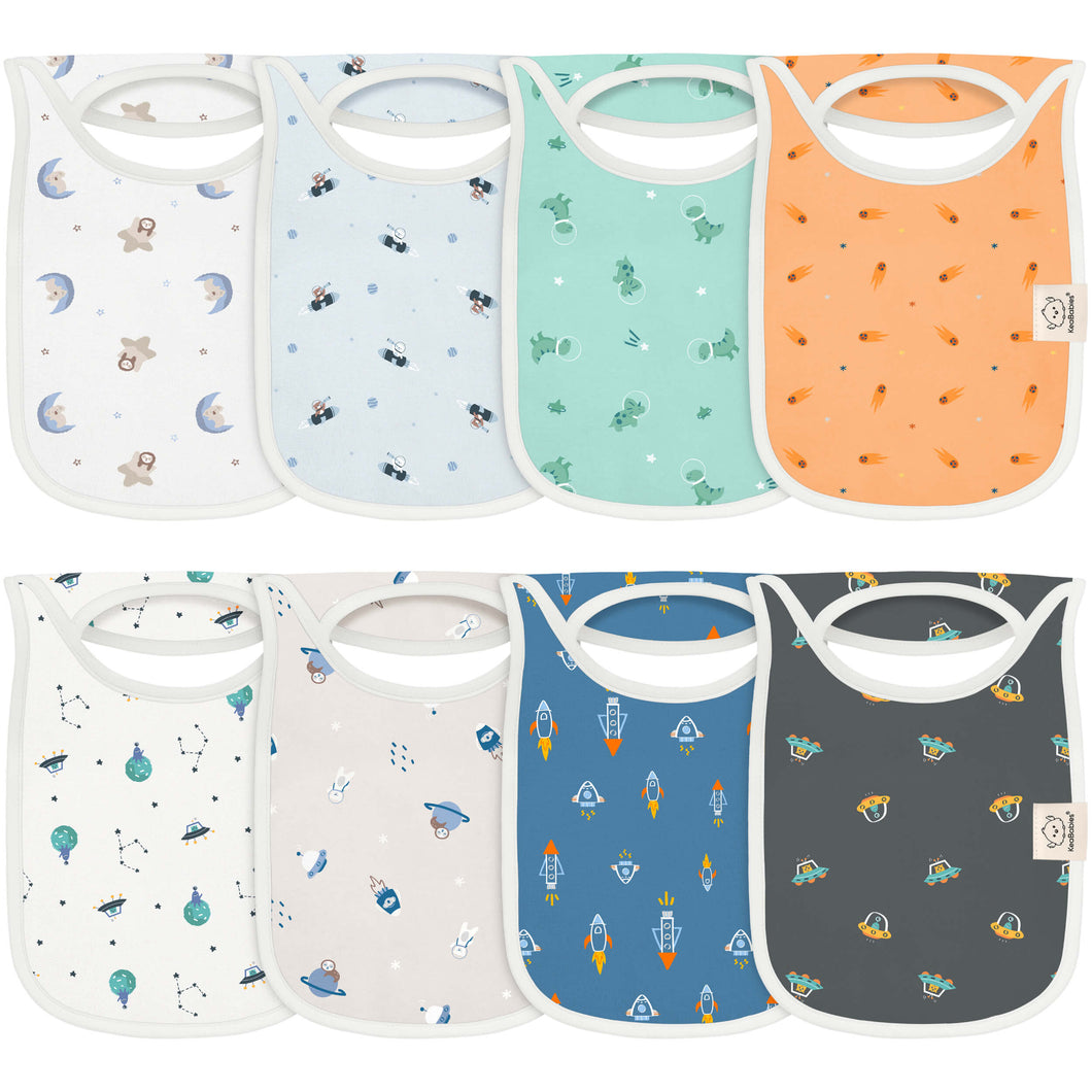 8-Pack Hallo Drool Bibs (Cosmo)