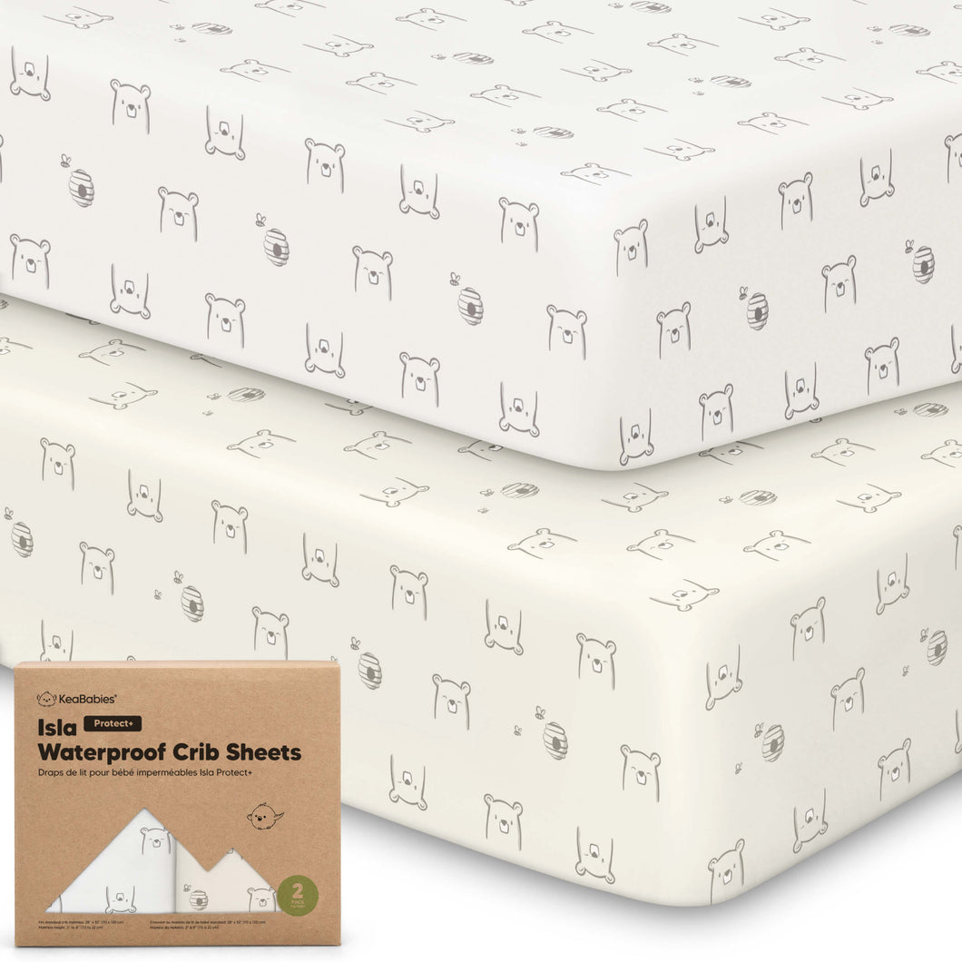 2-Pack Isla [Protect+] Waterproof Crib Sheets