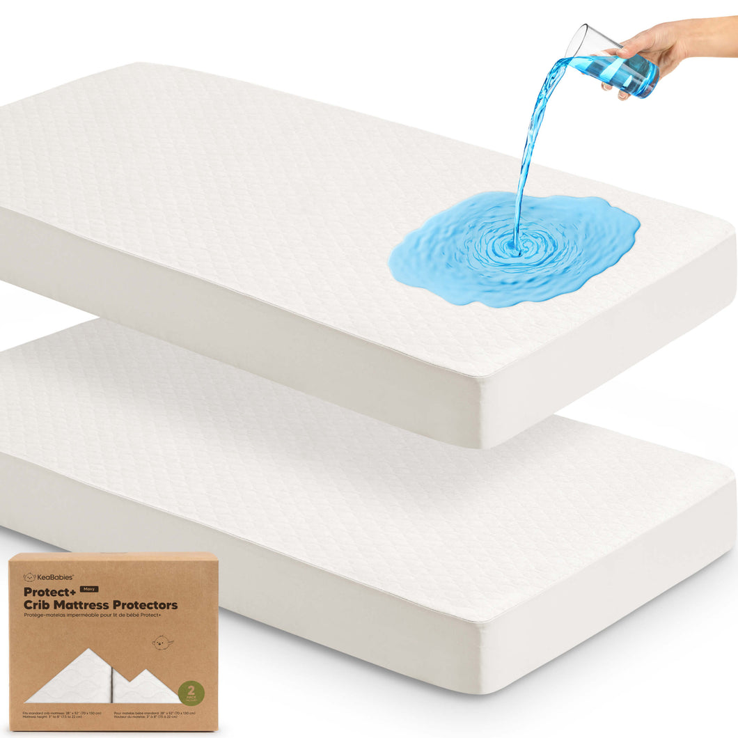 2-Pack Mavy Protect+ Waterproof Crib Mattress Protector