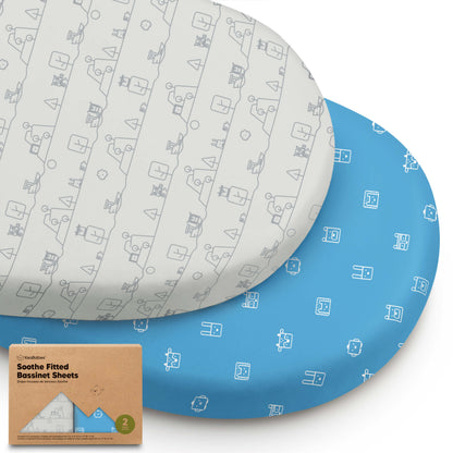 2-Pack Soothe Fitted Bassinet Sheets 28948485177530
